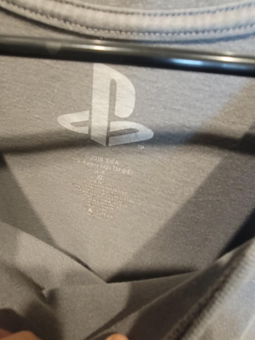 Sony Gray PlayStation Logo Short Sleeve Tee